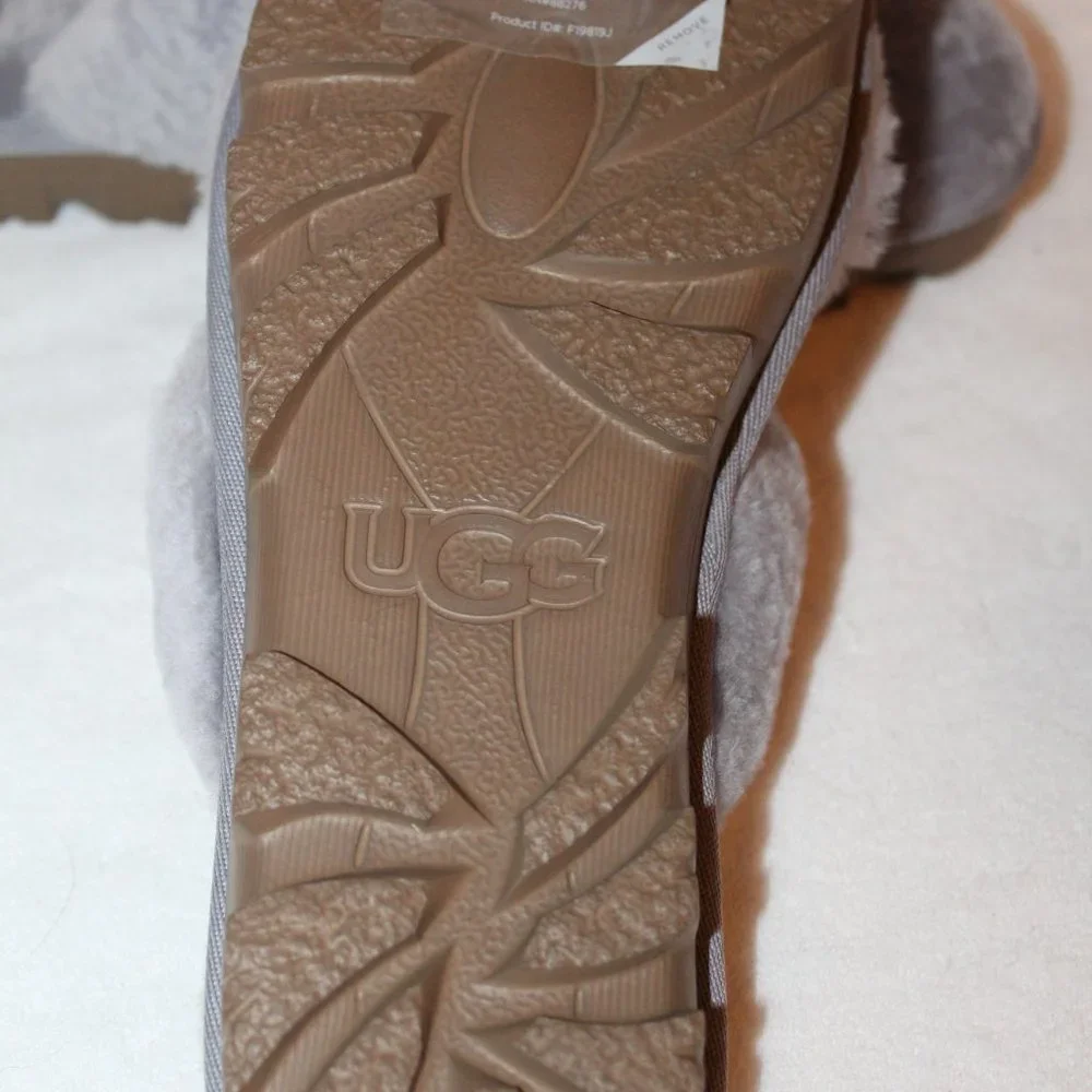 UGG FUZZETTE SHEARLING SLIPPER SANDALS LAVENDER 10